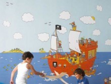 Korsan Desenli Çocuk Duvar Kağıdı | Duvar Kağıdı